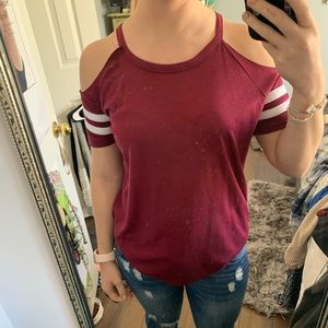 Off the shoulder tee shirt